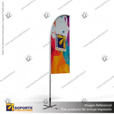 MASTIL CURVO VELA ALUMINIO 220*70 CMS PARA BANDERA PUBLICITARIA