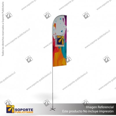 MASTIL CURVO VELA ALUMINIO 520*100 CMS PARA BANDERA PUBLICITARIA