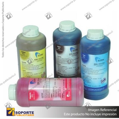 TINTA ECOSOLVENTE ALLWIN 1 LITRO COLOR NEGRO PARA CABEZALES DX3. DX4. DX5. DX7 (C20)