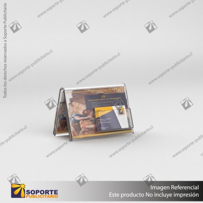 TARJETERO EN PORTA GRAFICA ACRILICO A6 (10.5*14.8 CMS) FORMATO A HORIZONTAL 1.5 MM
